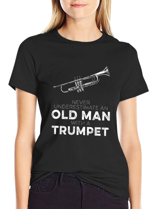 Old Man with a Trumpet Graphic T-Shirt