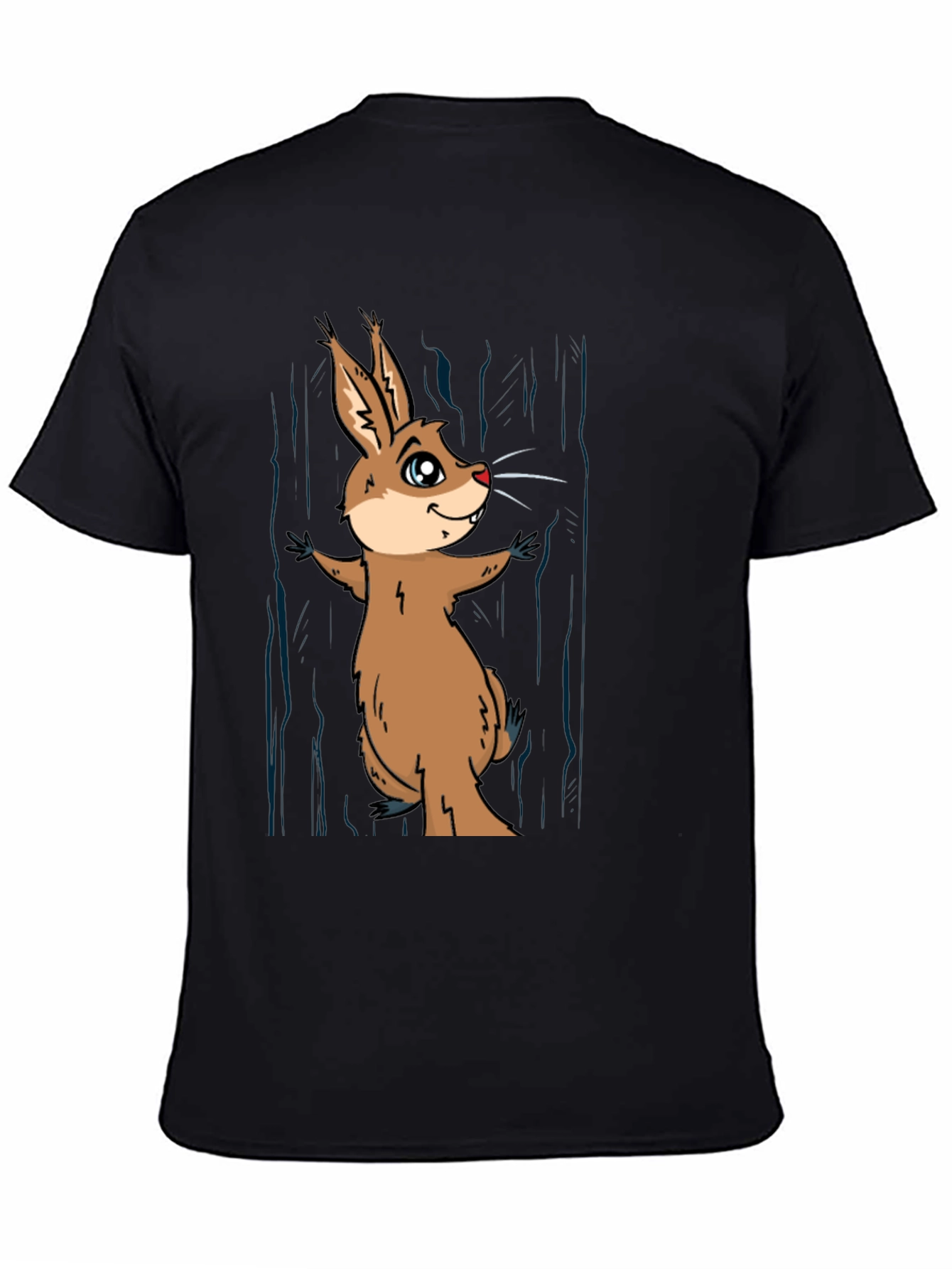 Funny Cartoon Rodent T-Shirt - Black
