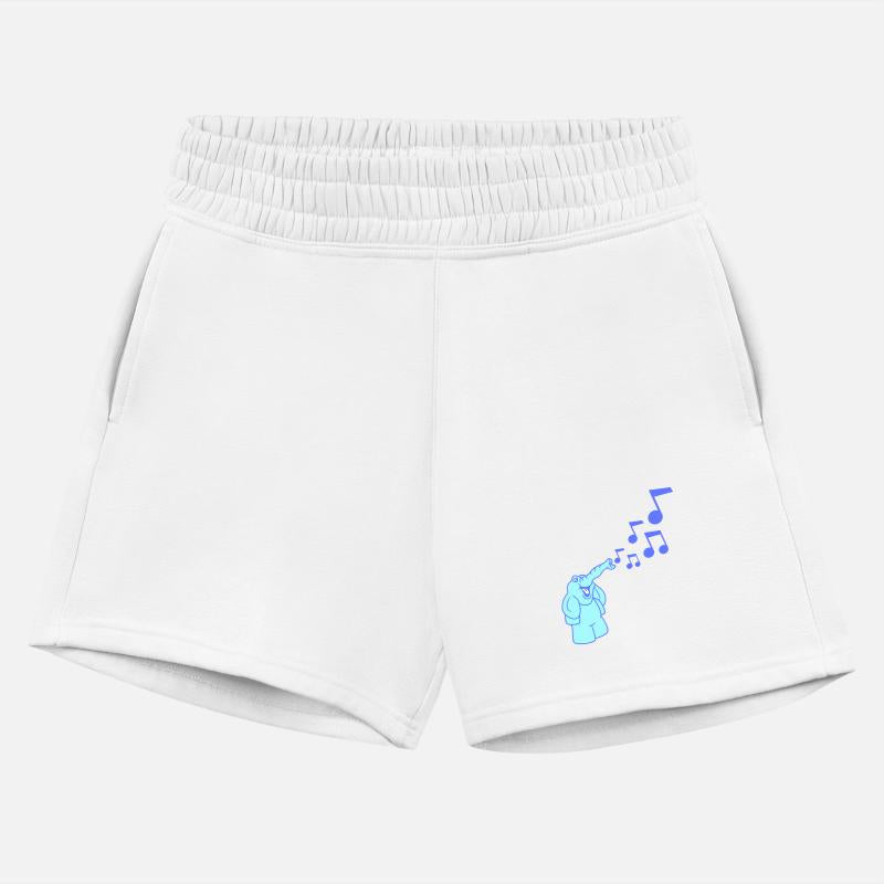 Cute Elephant Music Notes Toot Trunk Trumpet Comic