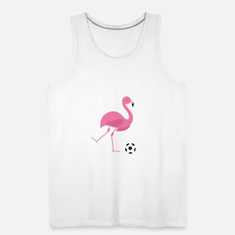 Cute Pink Flamingo Playing Soccer Ball Sports Gift