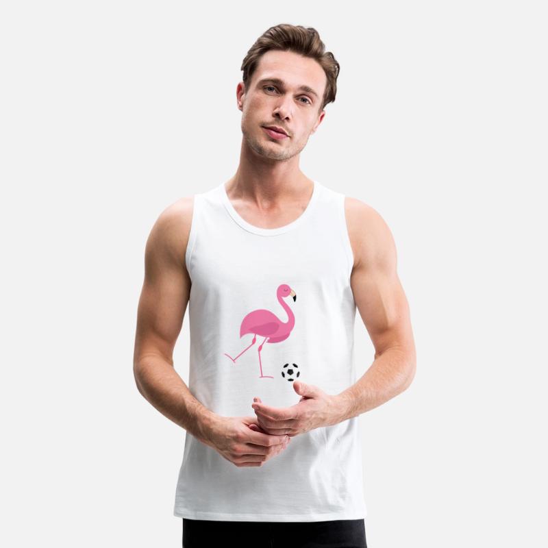 Cute Pink Flamingo Playing Soccer Ball Sports Gift