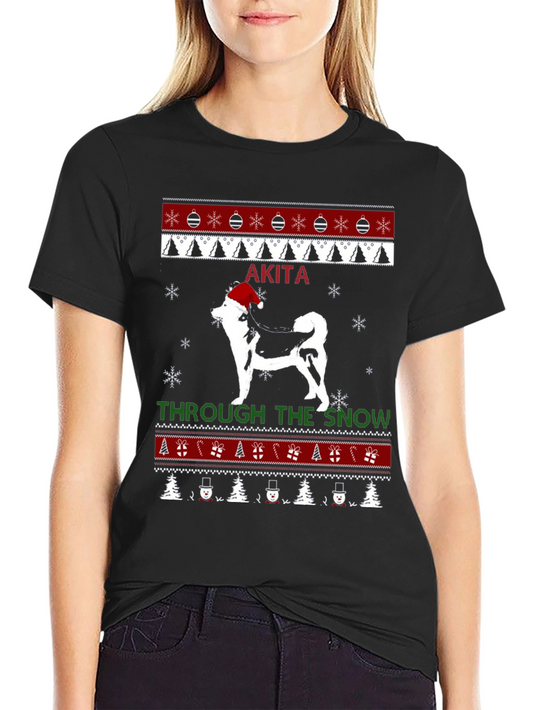 Akita Christmas Sweater T-Shirt