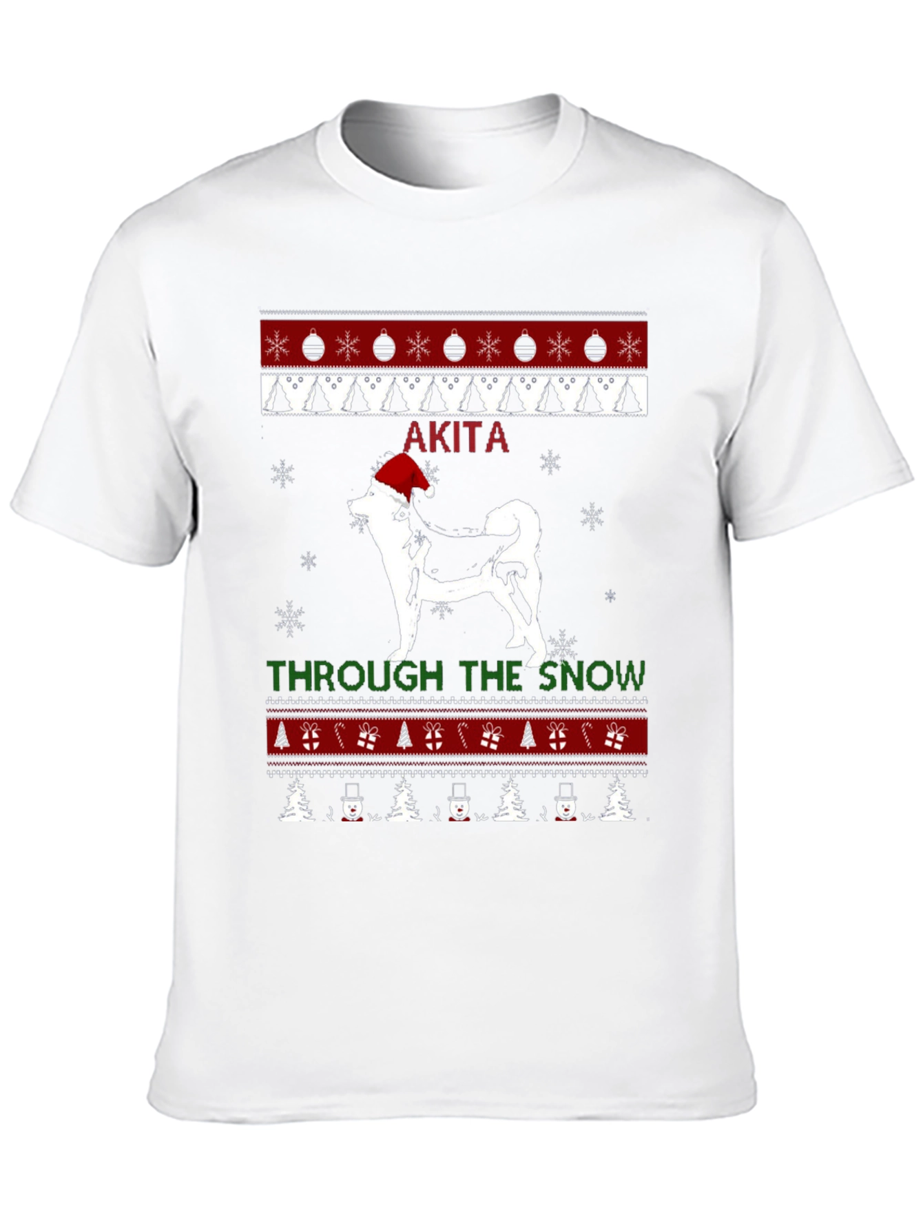 Akita Christmas Sweater T-Shirt