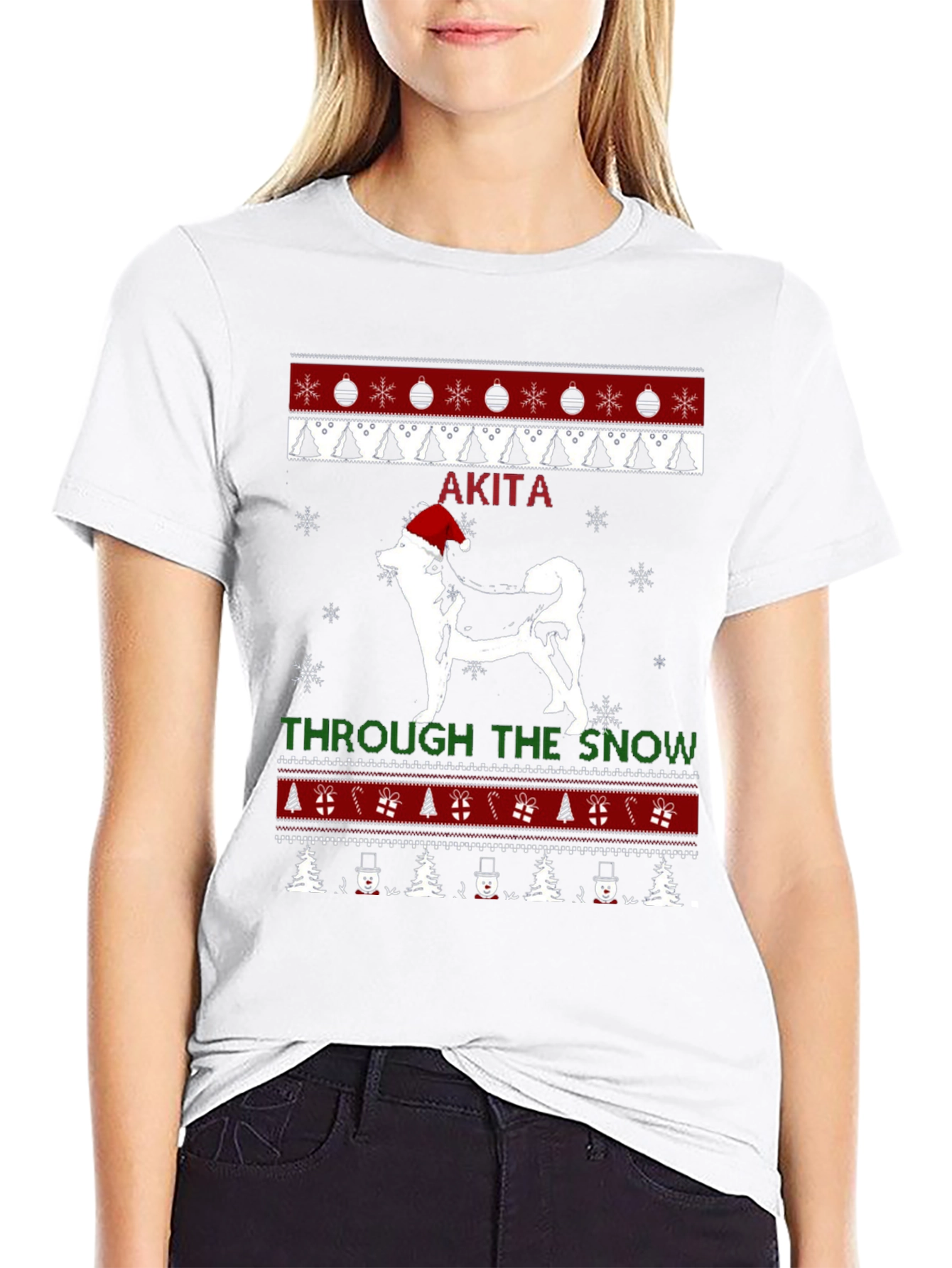 Akita Christmas Sweater T-Shirt