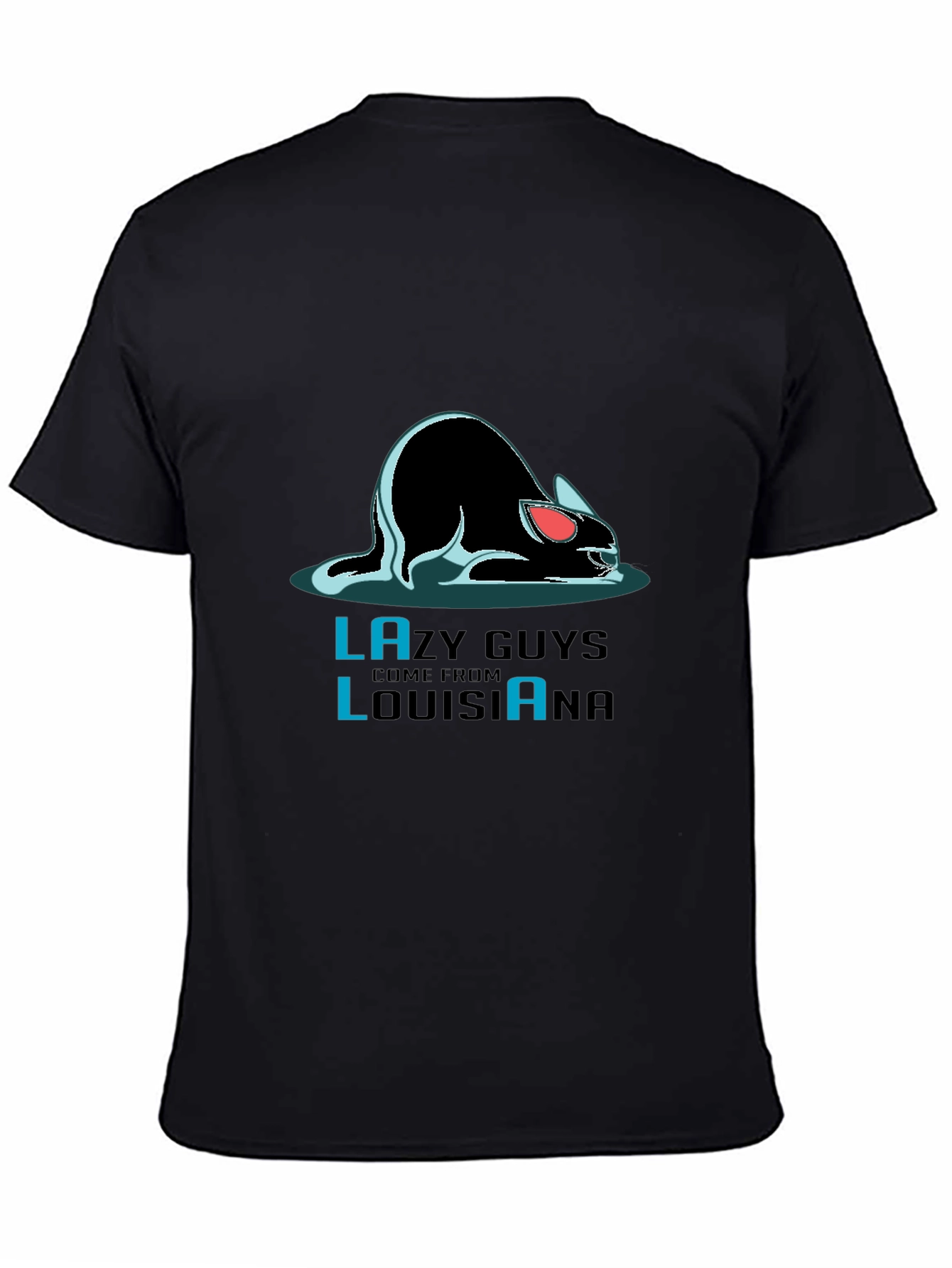 Lazy Guys Louisiana Black T-Shirt