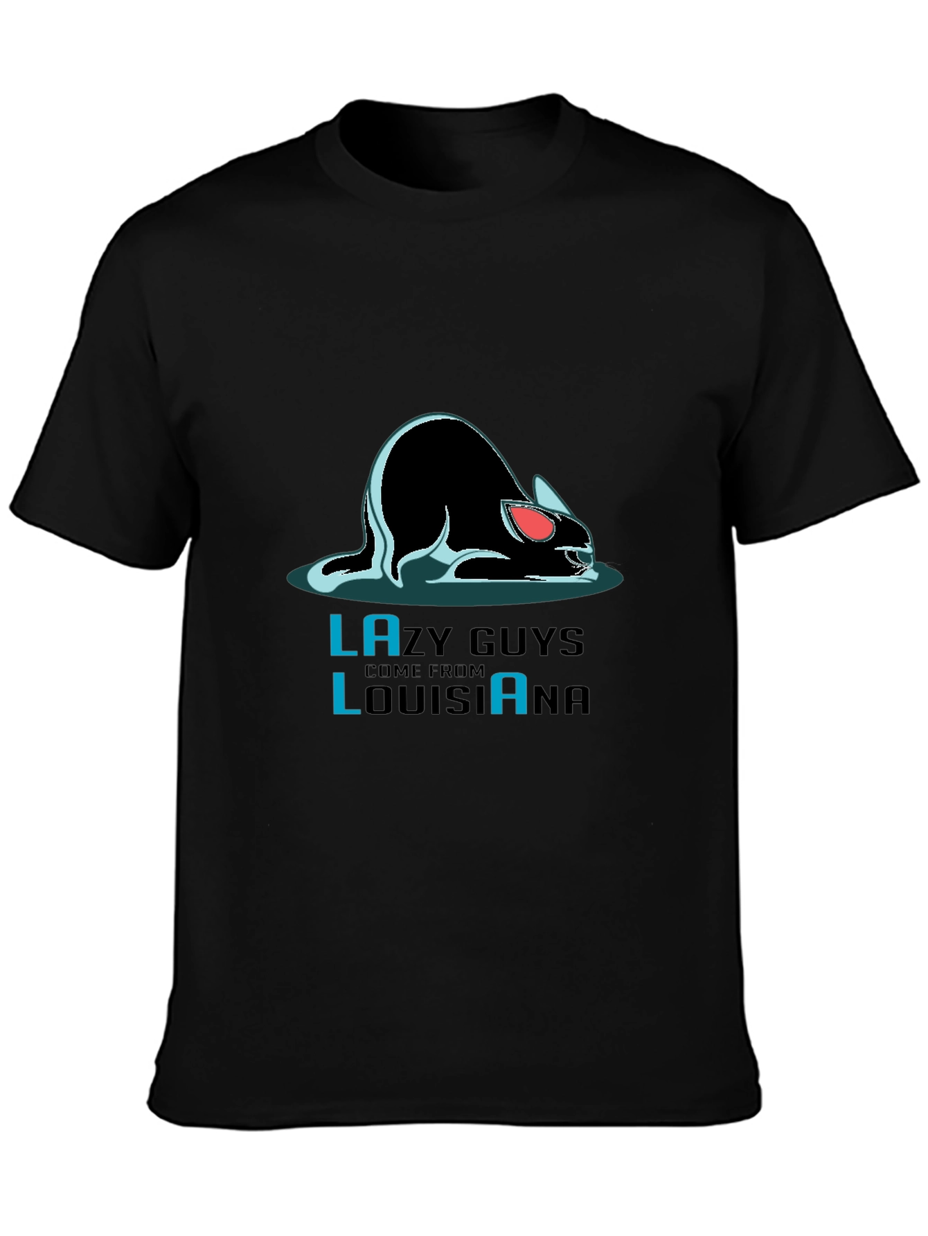 Lazy Guys Louisiana Black T-Shirt