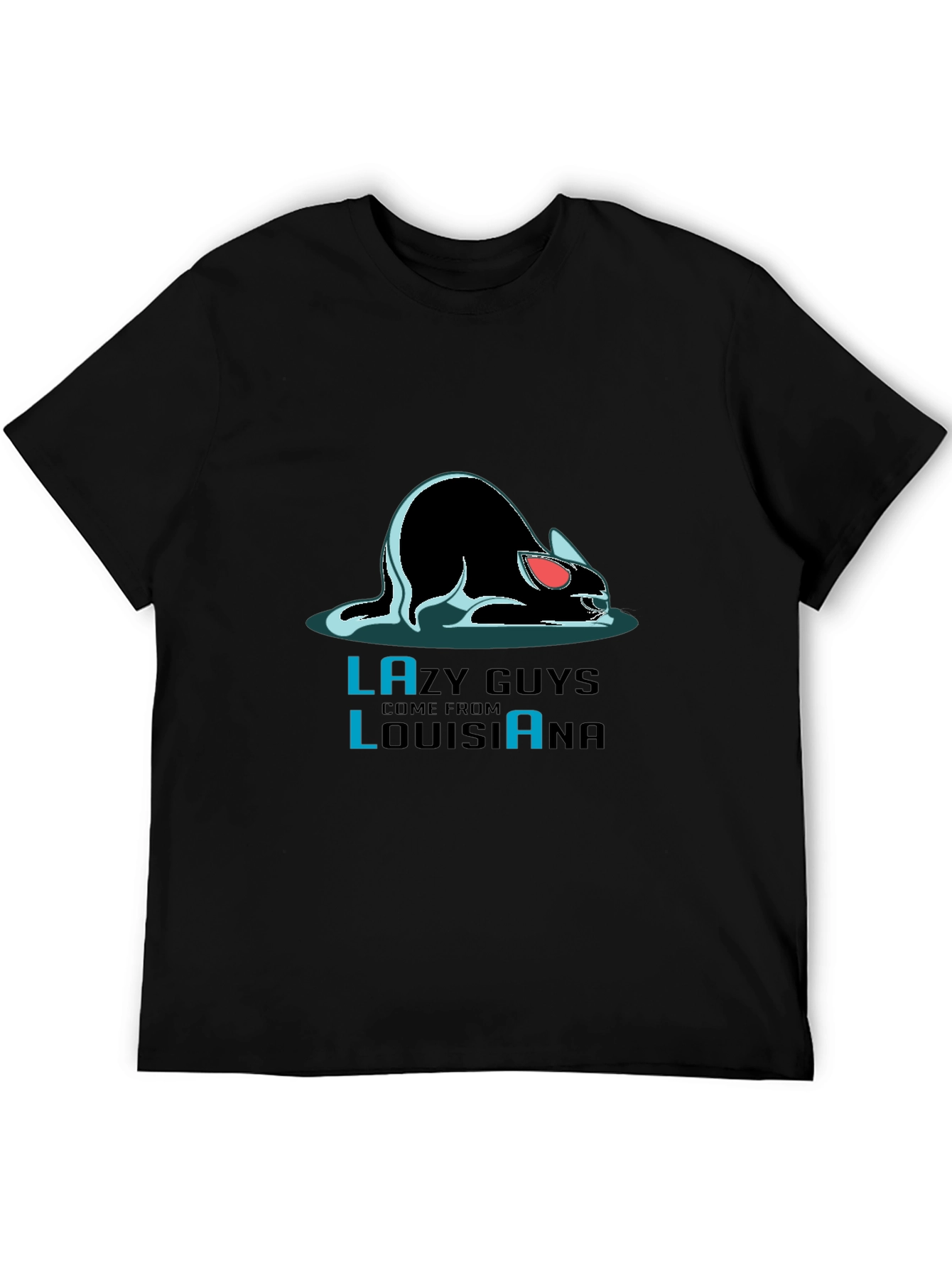 Lazy Guys Louisiana Black T-Shirt