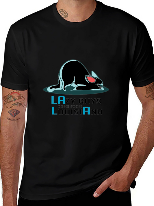 Lazy Guys Louisiana Black T-Shirt