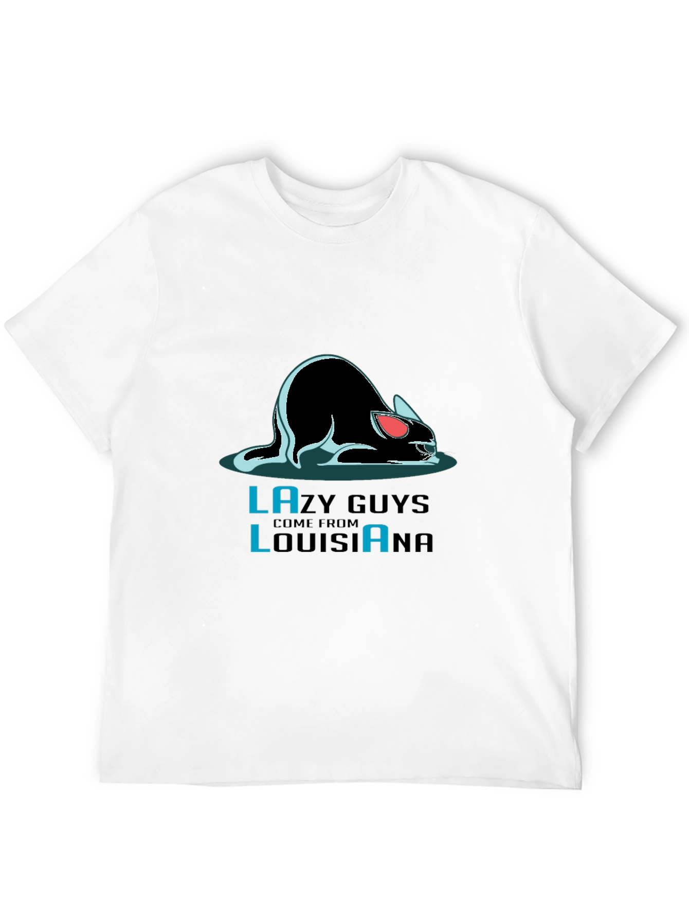 Lazy Guys Louisiana Black T-Shirt