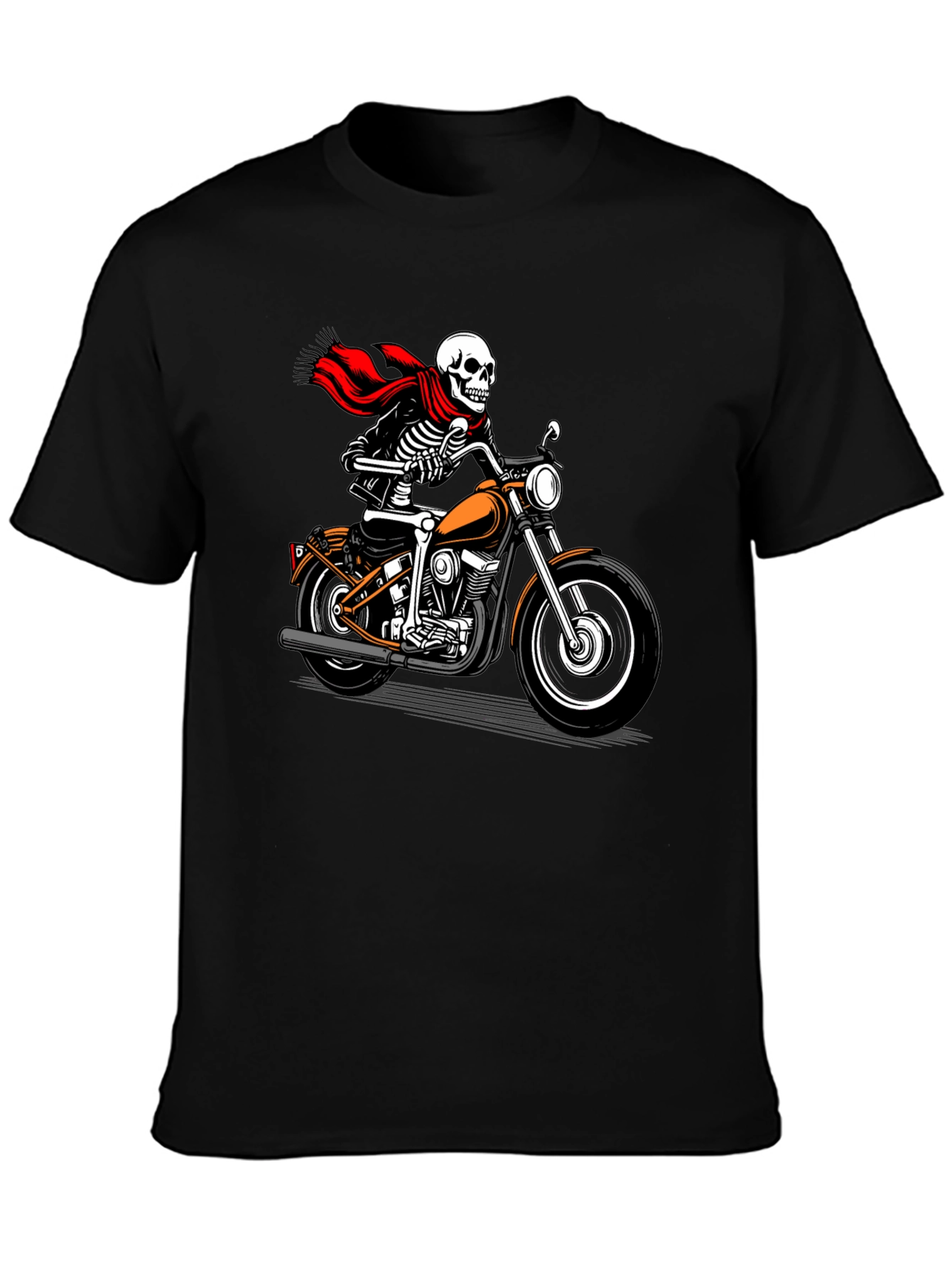 Skeleton Biker Graphic Tee - Ride or Die!