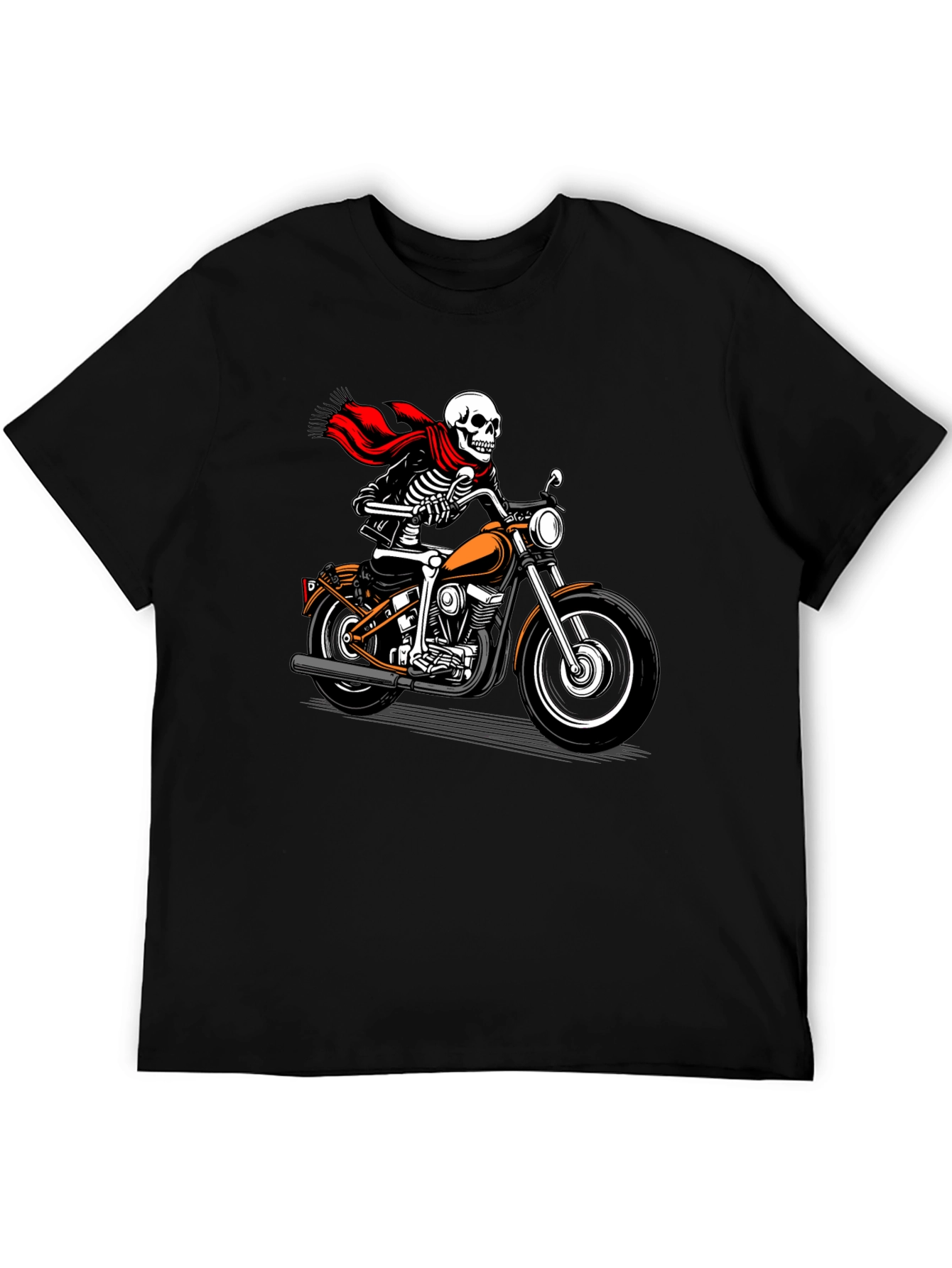 Skeleton Biker Graphic Tee - Ride or Die!