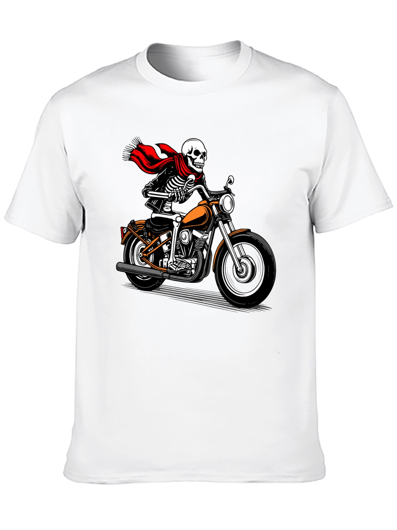 Skeleton Biker Graphic Tee - Ride or Die!