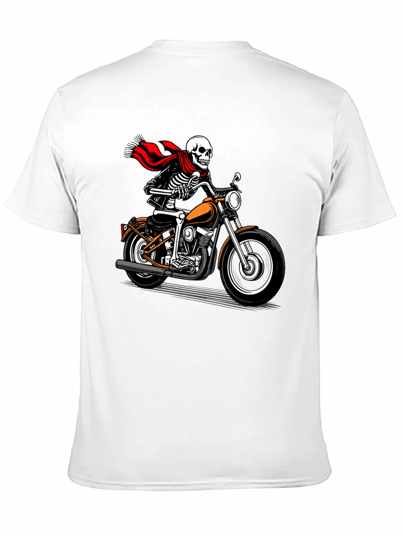 Skeleton Biker Graphic Tee - Ride or Die!