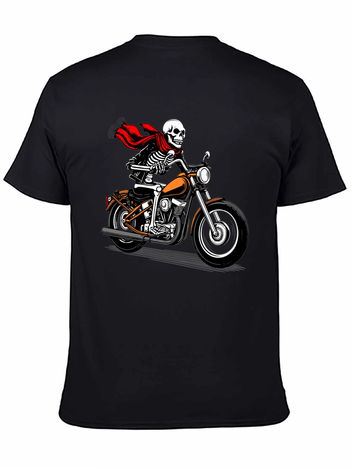 Skeleton Biker Graphic Tee - Ride or Die!