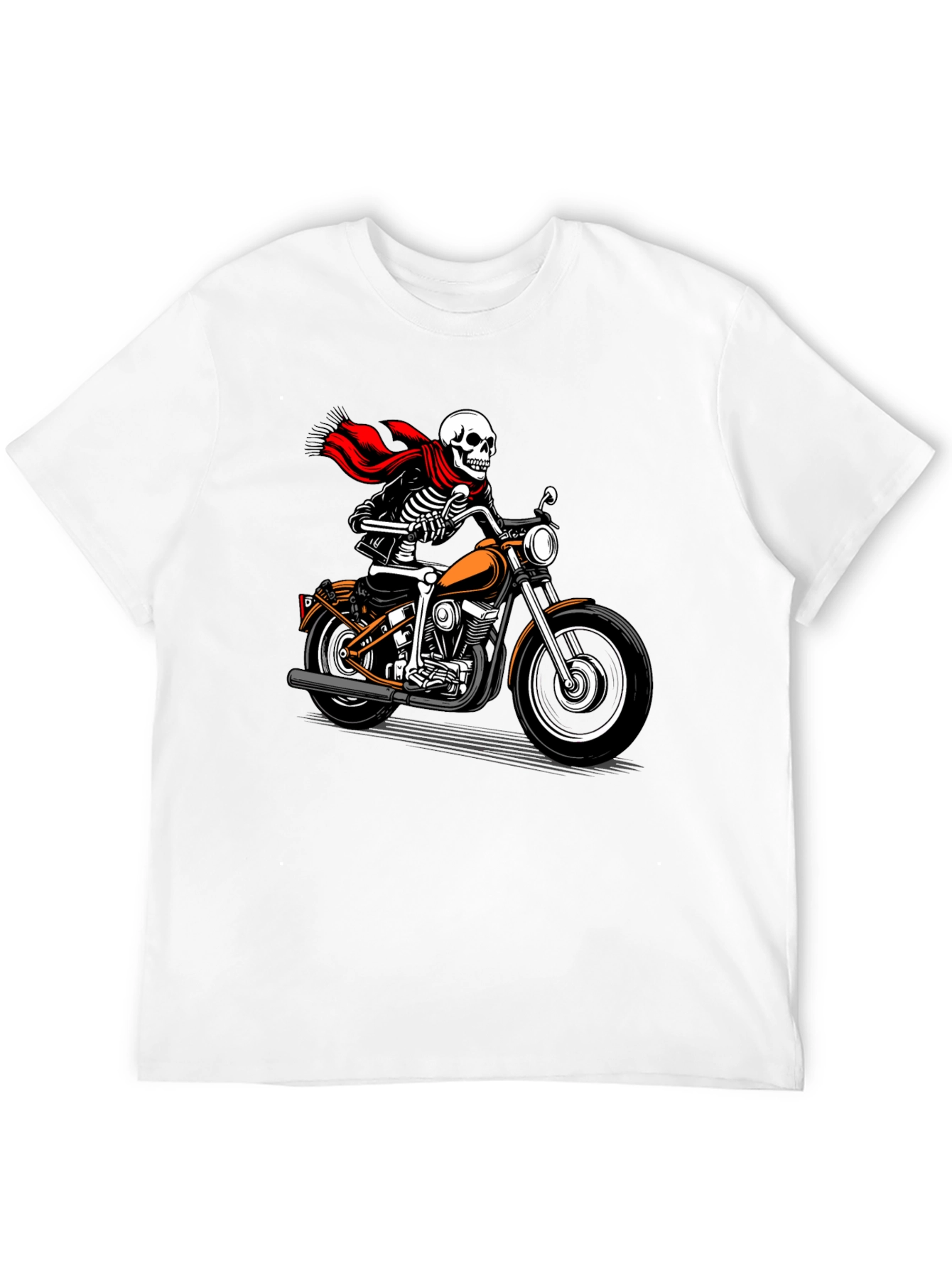 Skeleton Biker Graphic Tee - Ride or Die!