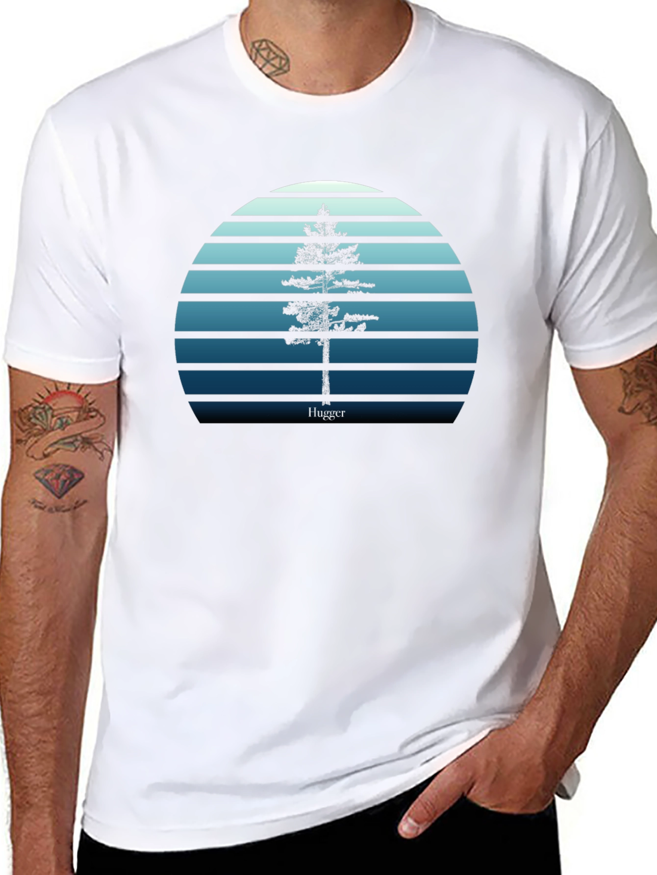 Hugger Tree Silhouette Tee - Nature Inspired T-Shirt