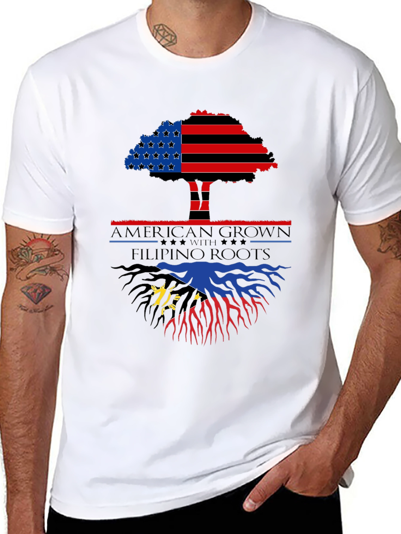 American Grown Filipino Roots T-Shirt