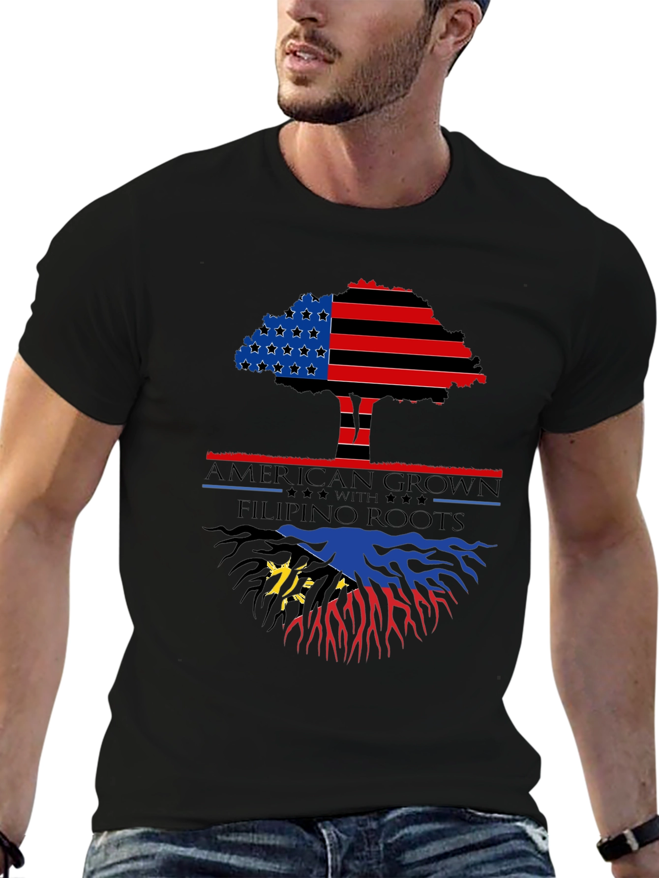 American Grown Filipino Roots T-Shirt