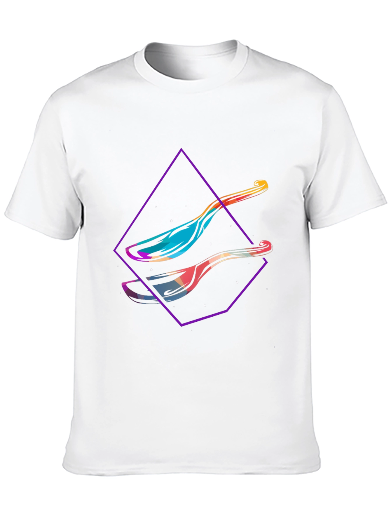 Modern Spoon Graphic Tee - Abstract Design Shirt