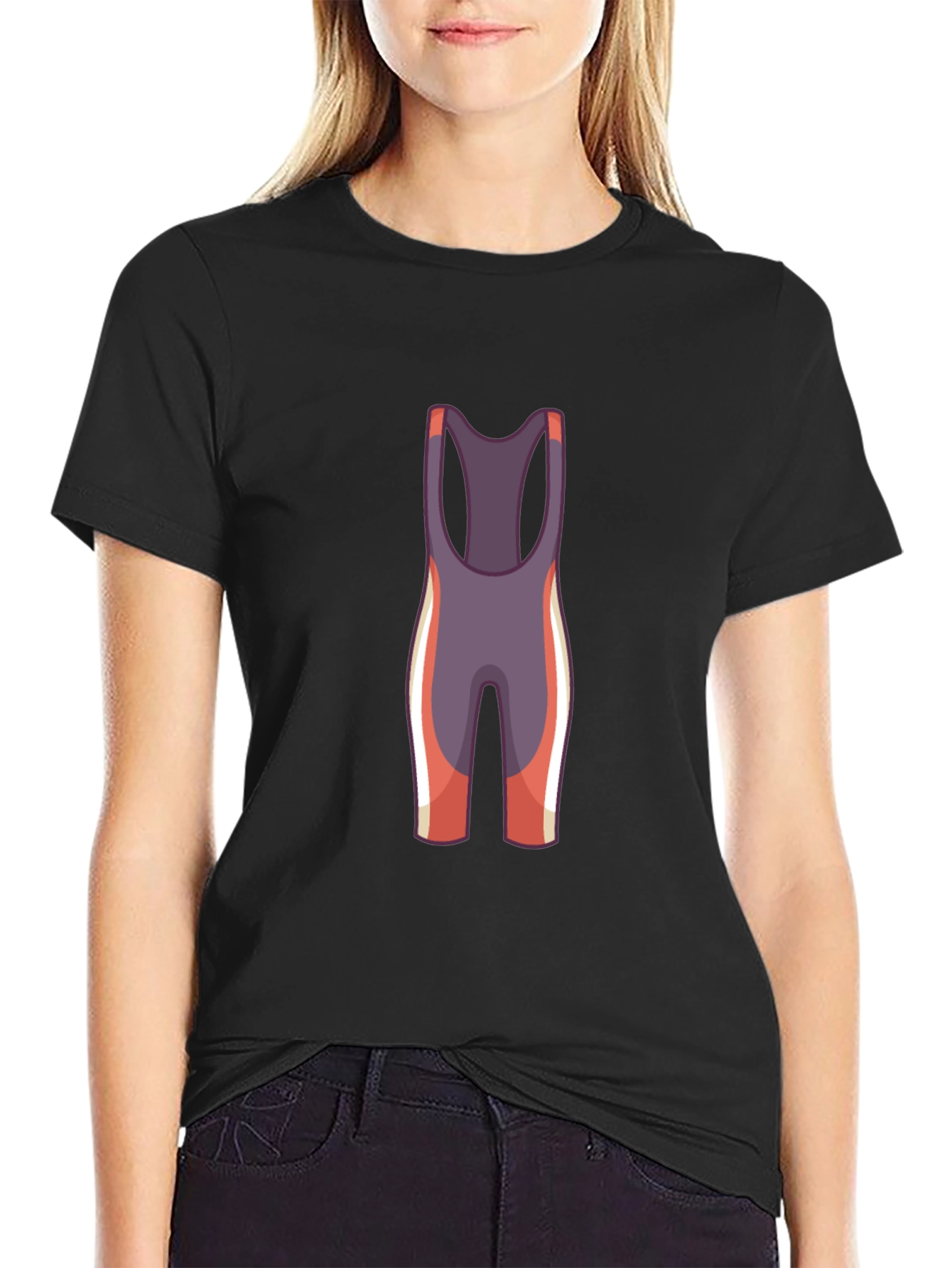 Wrestling Singlet Graphic Tee - Black