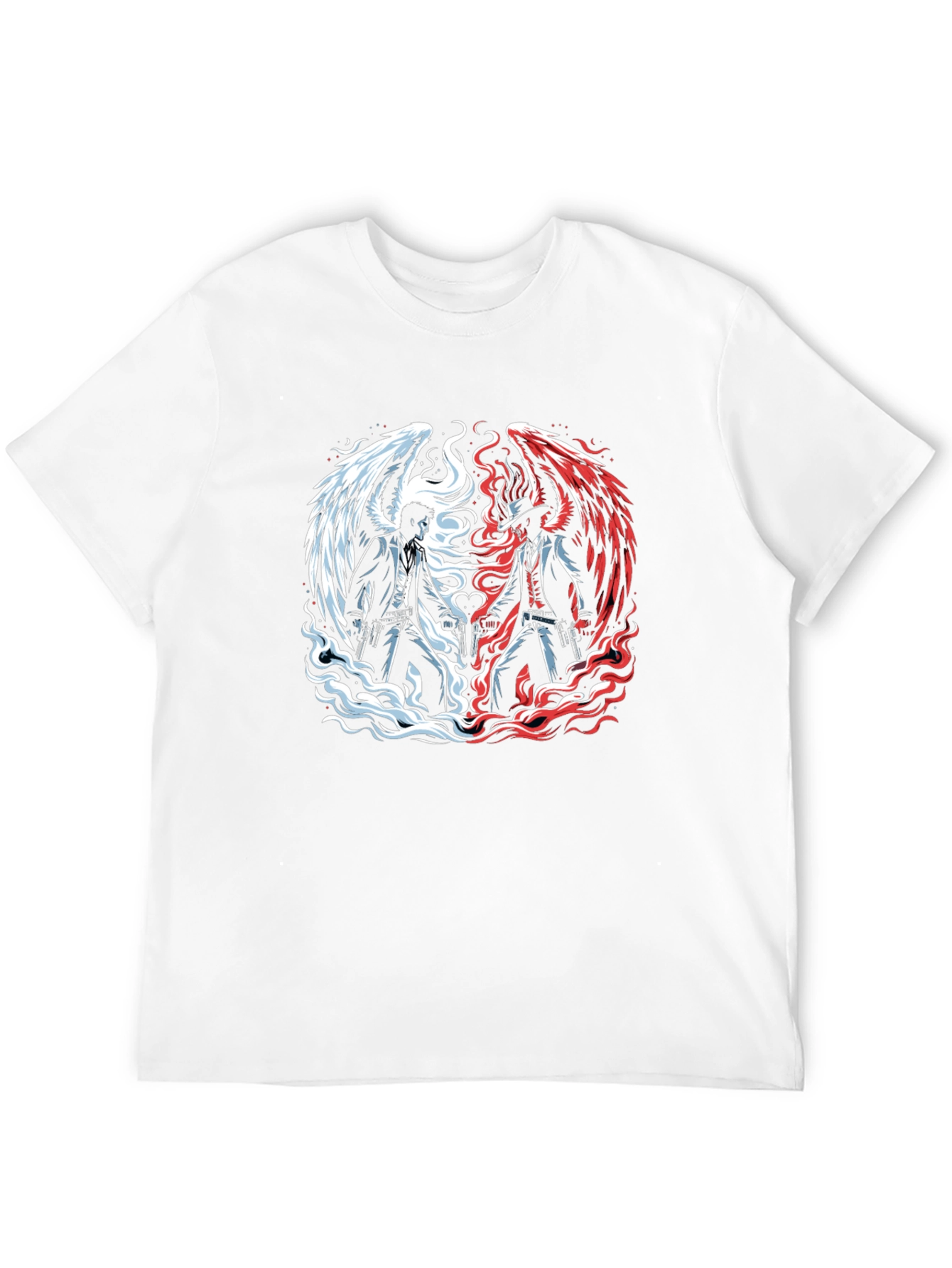 Angel vs. Devil Graphic Tee - Mens Black T-Shirt