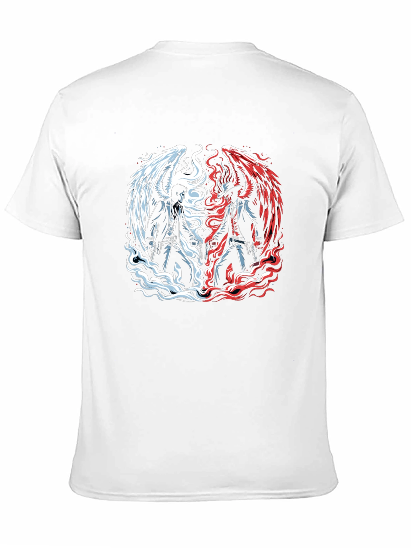 Angel vs. Devil Graphic Tee - Mens Black T-Shirt