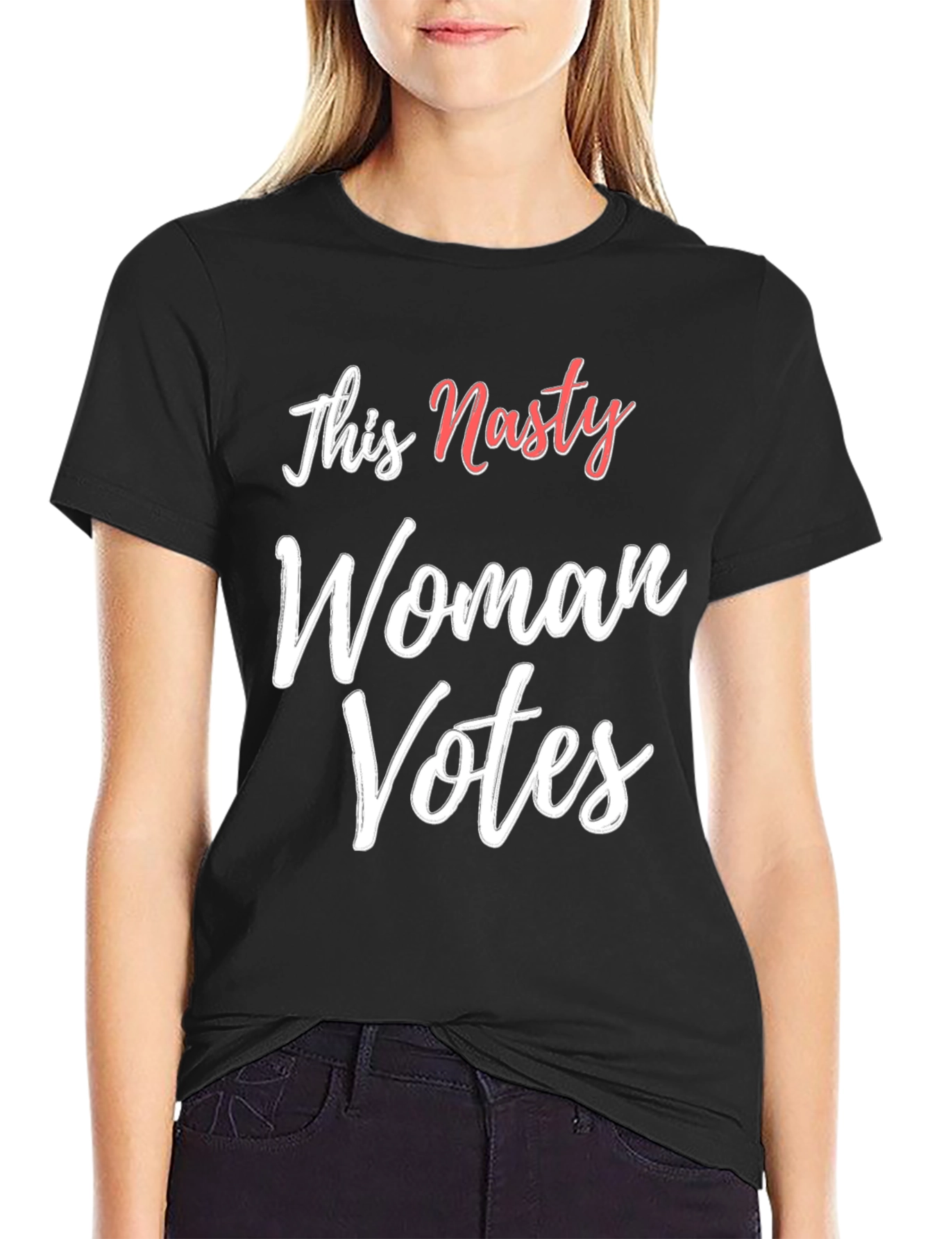 This Nasty Woman Votes T-Shirt - Black
