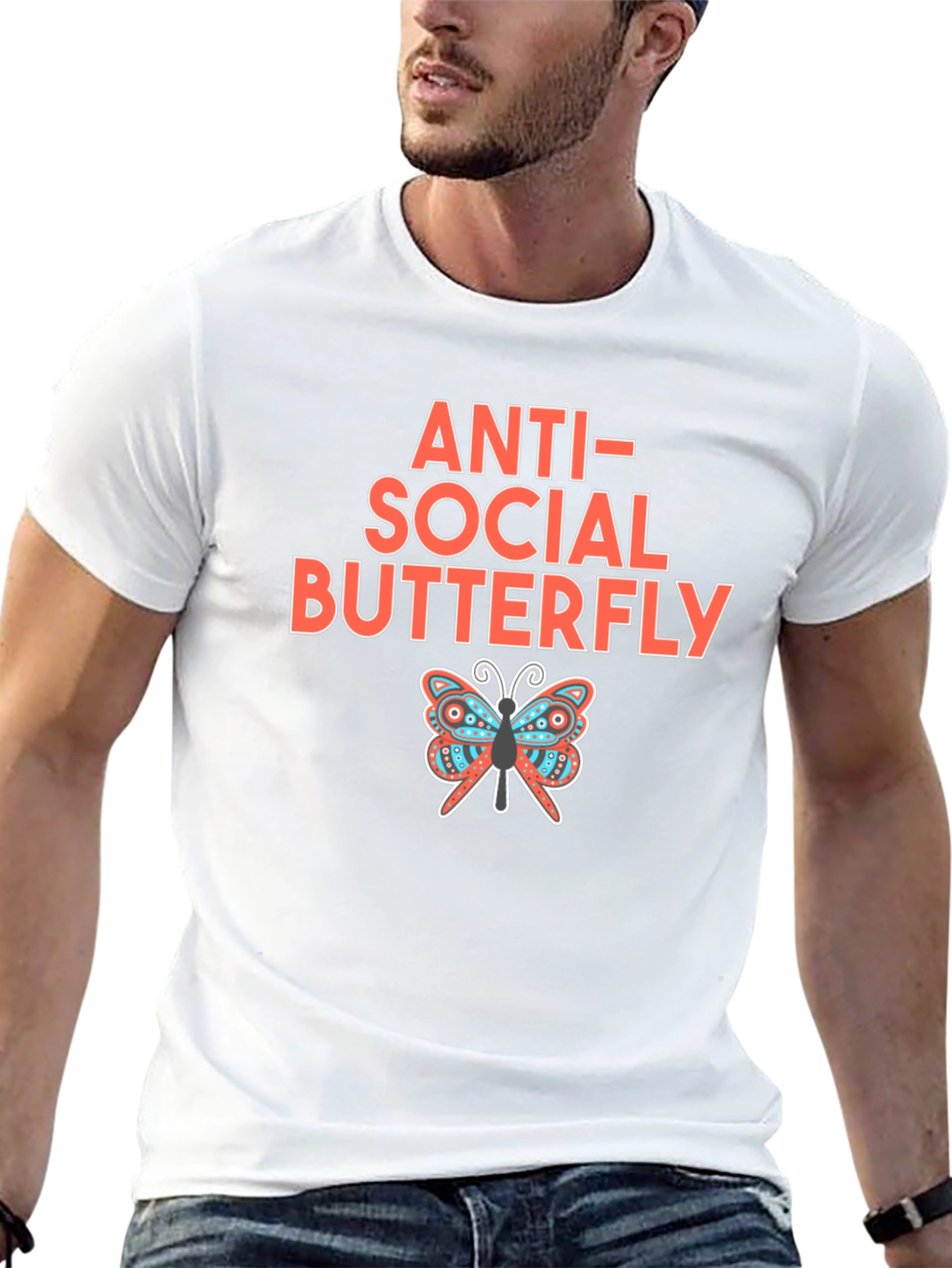 Anti-Social Butterfly Graphic Tee
