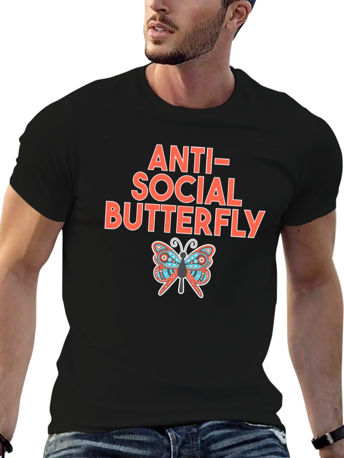 Anti-Social Butterfly Graphic Tee
