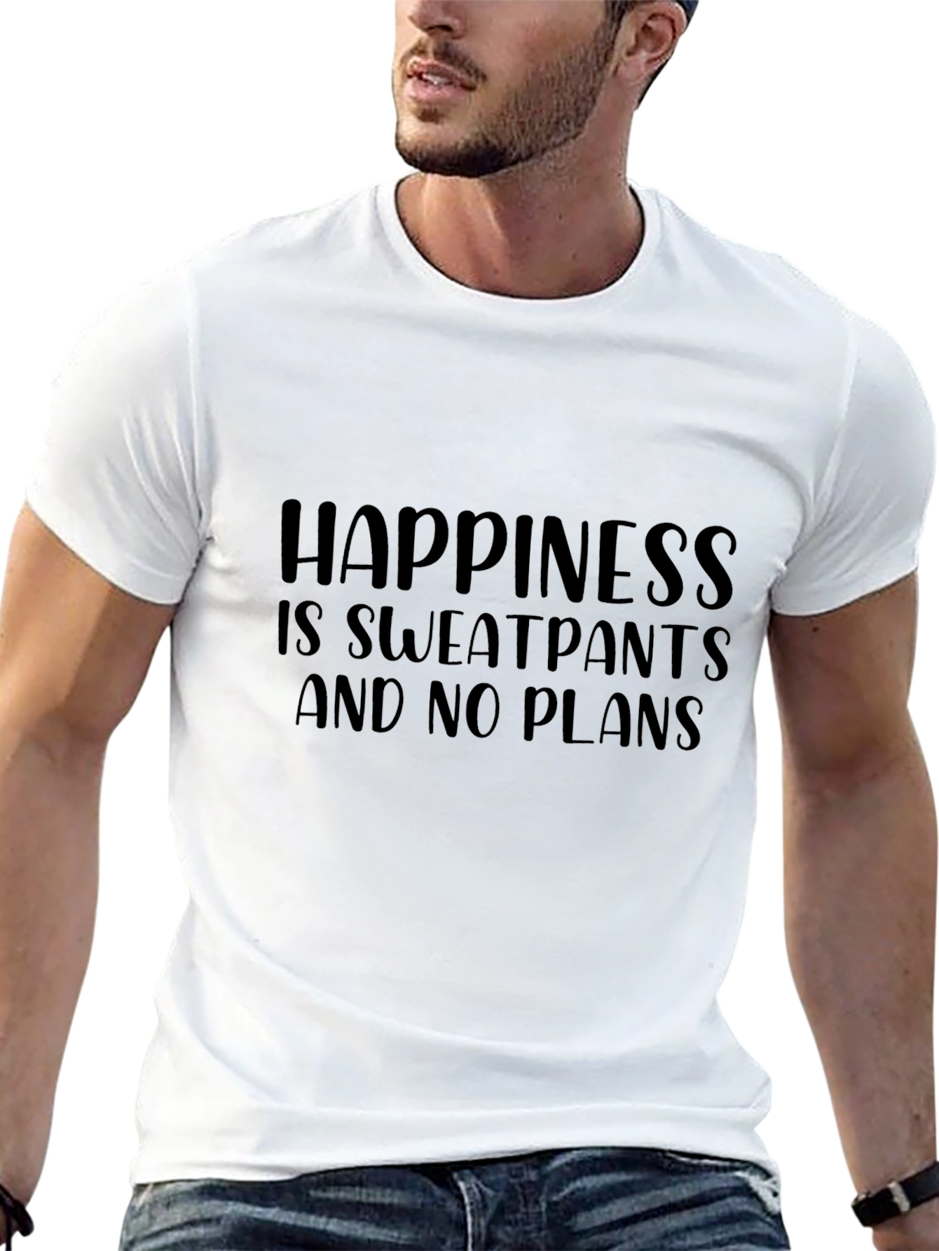 Happiness Sweatpants No Plans Graphic Tee
