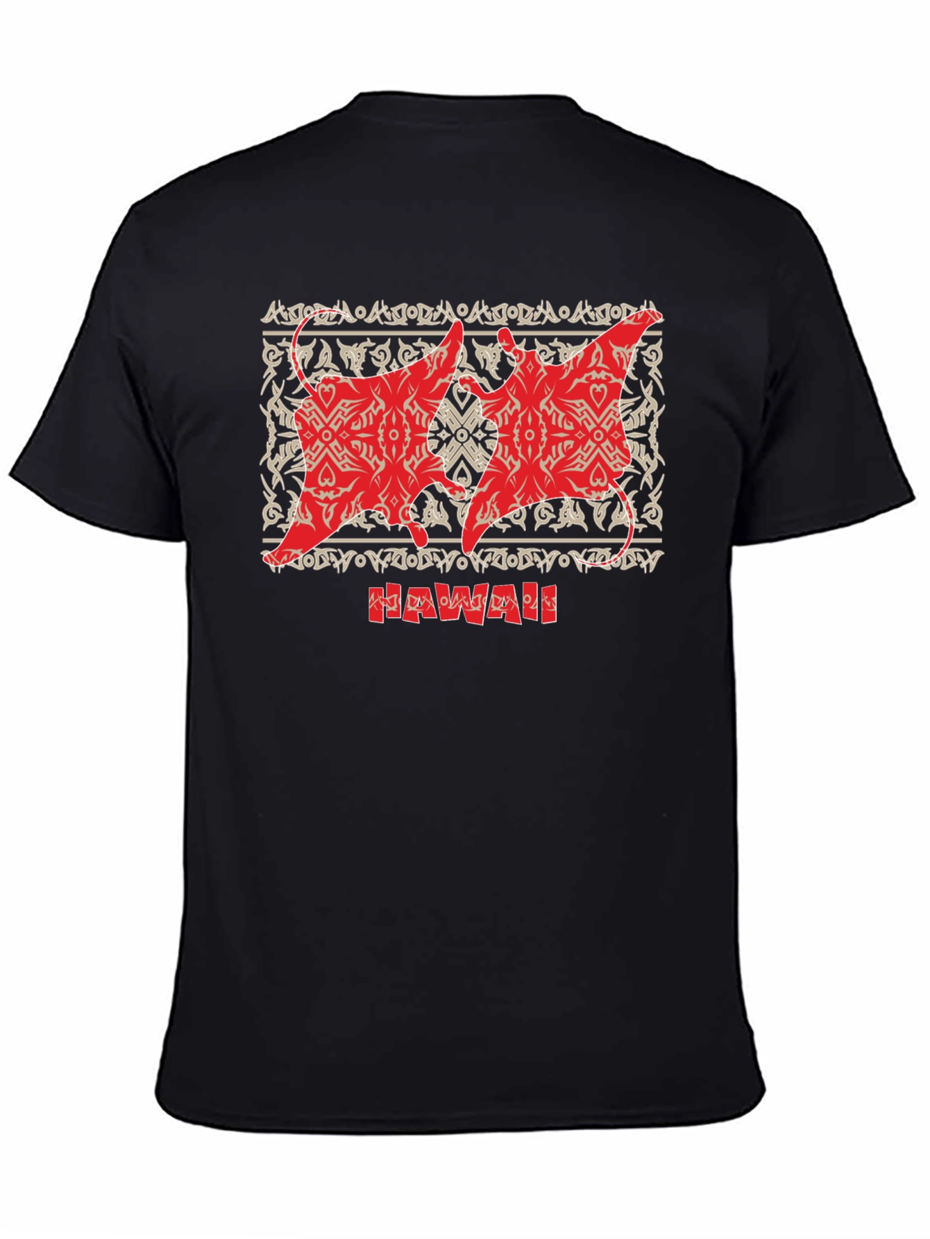 Hawaii Manta Ray Black T-Shirt