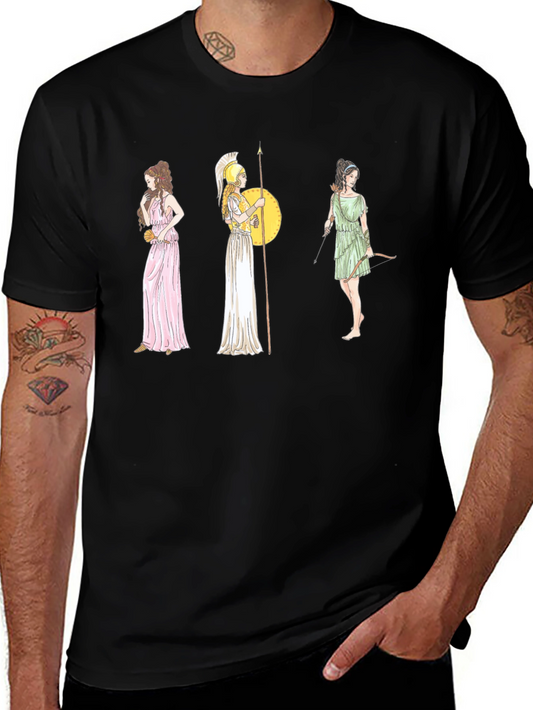 Greek Goddess T-Shirt - Black Graphic Tee