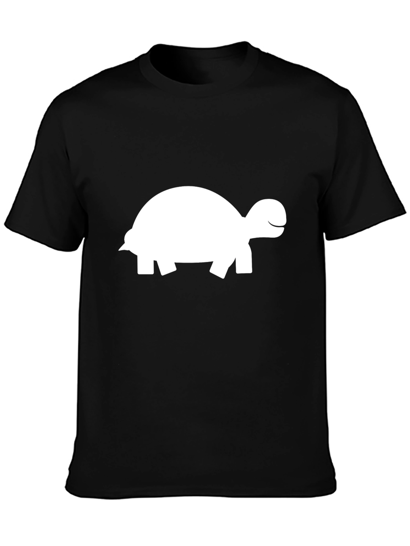 Turtle Graphic Tee - Black Cotton T-Shirt