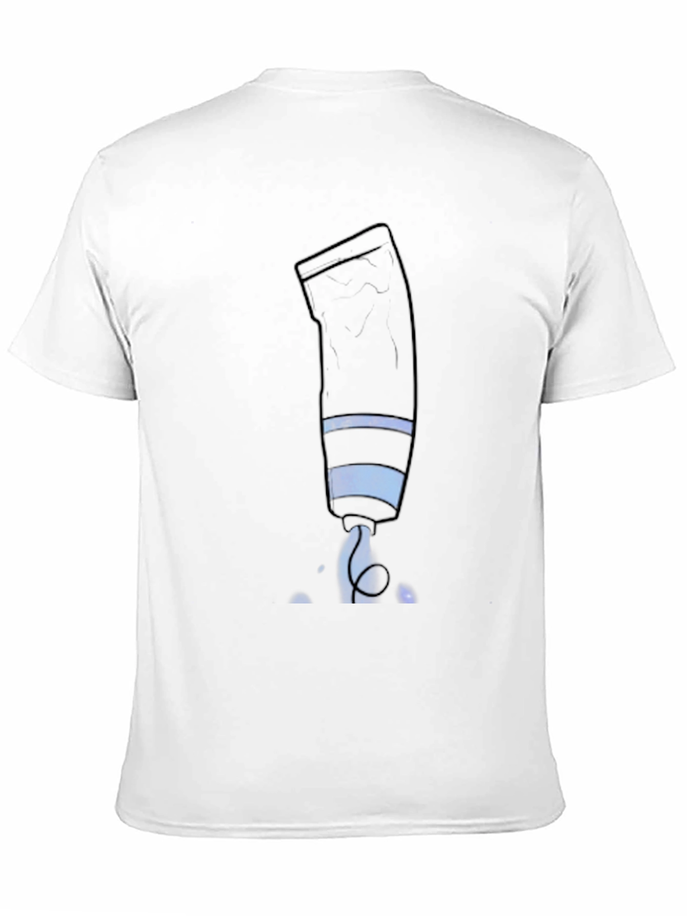 Mens Black Graphic Tee - Galaxy Paint Tube Design