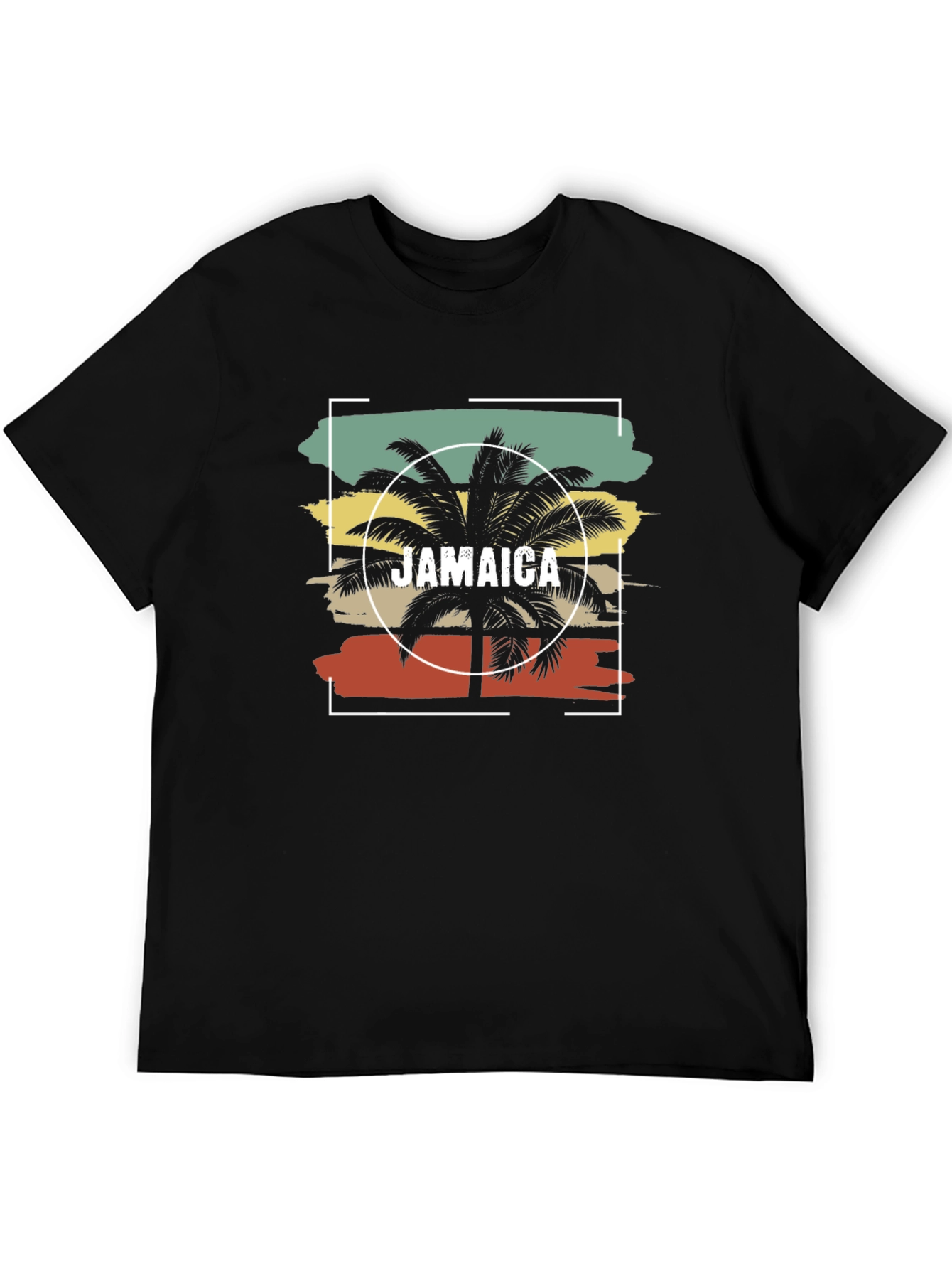 Jamaica Palm Tree T-Shirt - Retro Island Style