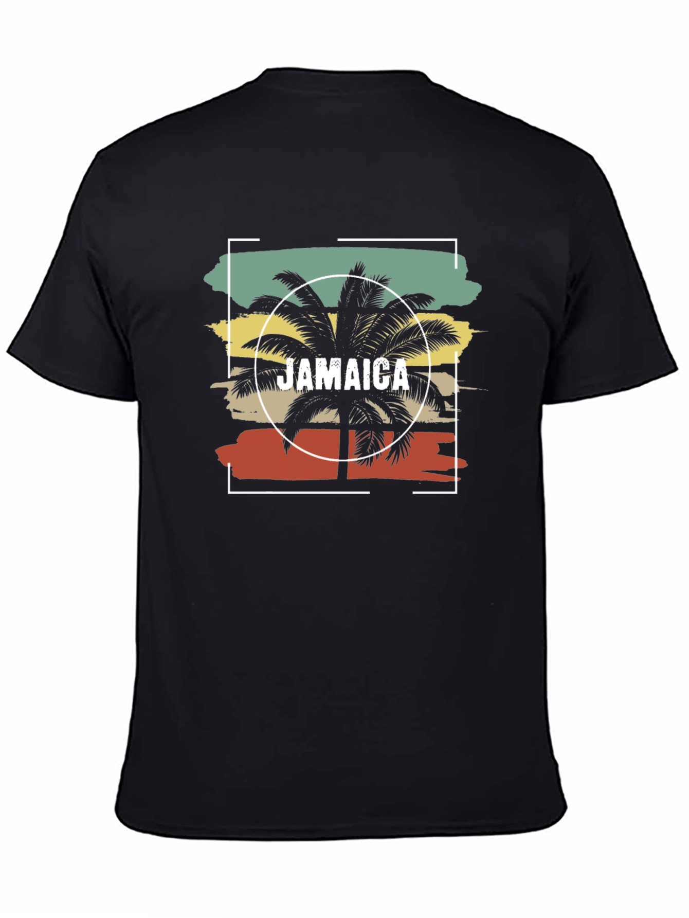 Jamaica Palm Tree T-Shirt - Retro Island Style