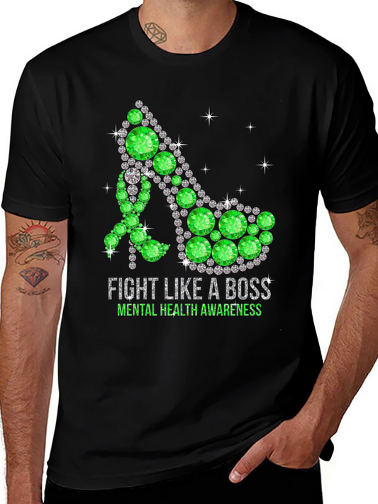 Mental Health Awareness T-Shirt Fight Like A Boss