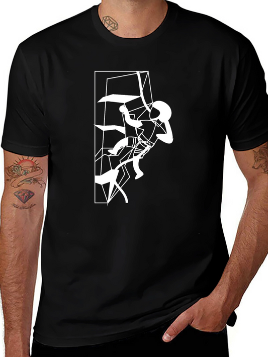 Climber Graphic Tee - Stylish Black Cotton T-Shirt