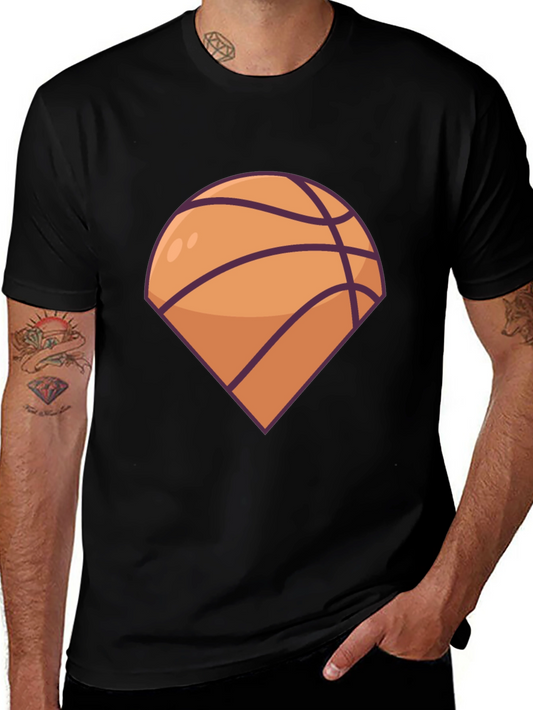 Basketball Graphic Tee - Black Casual T-Shirt