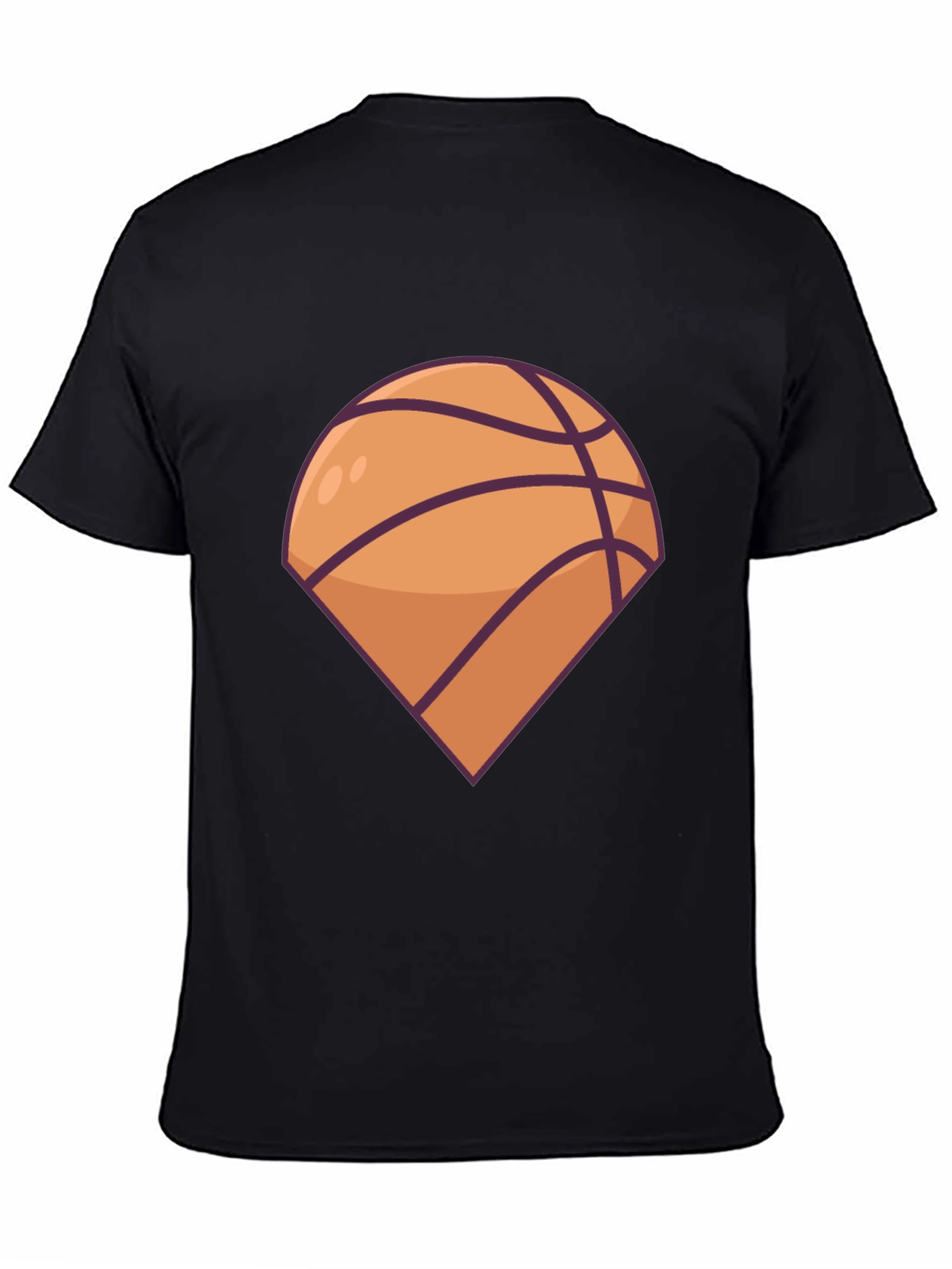 Basketball Graphic Tee - Black Casual T-Shirt