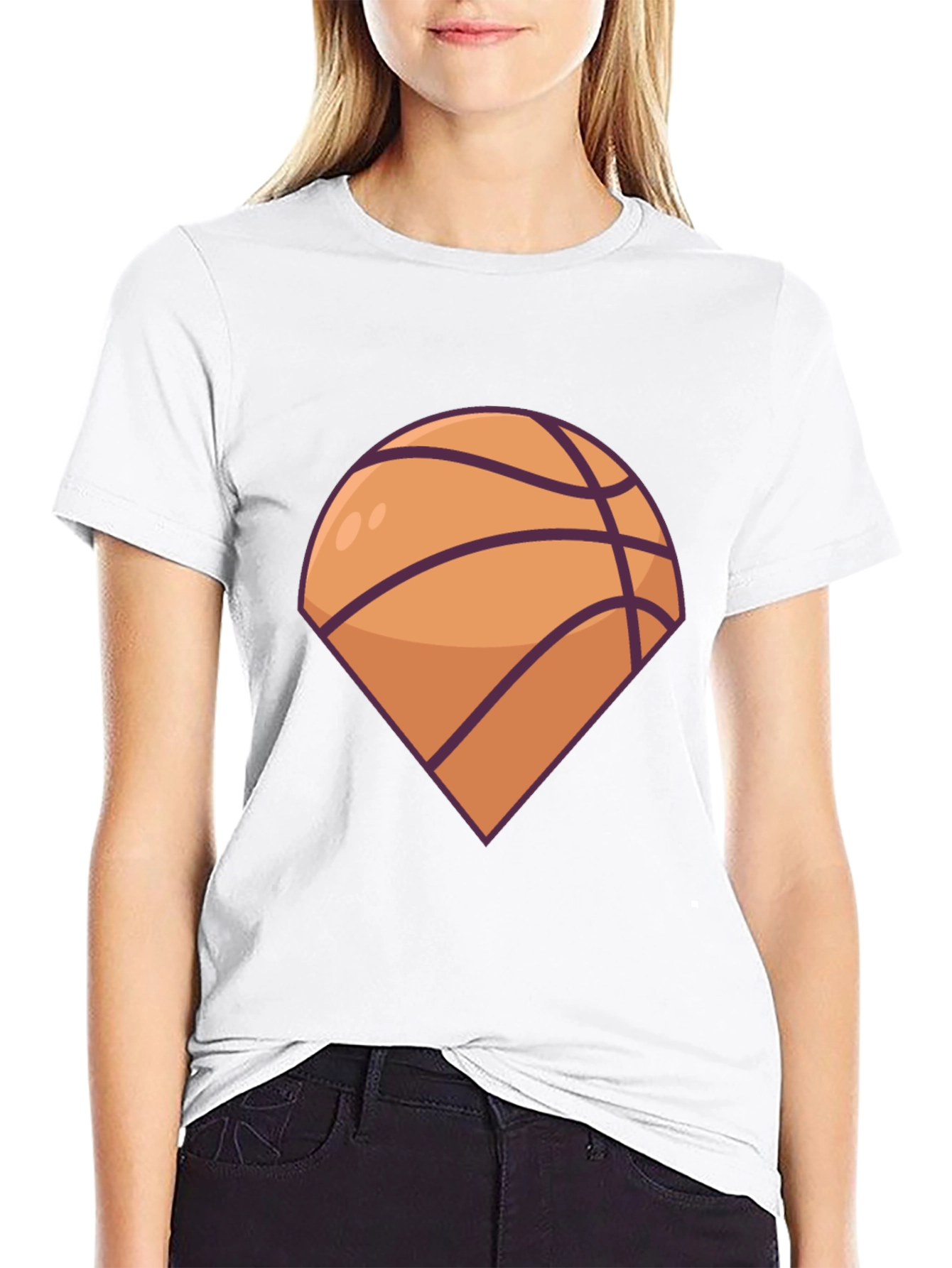 Basketball Graphic Tee - Black Casual T-Shirt