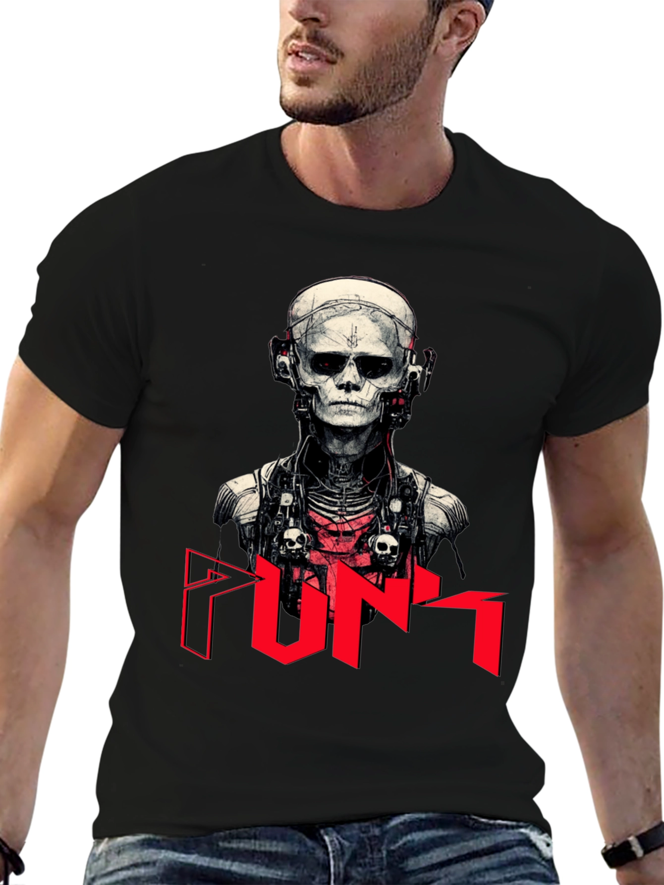 Cyberpunk Skeleton Graphic Tee