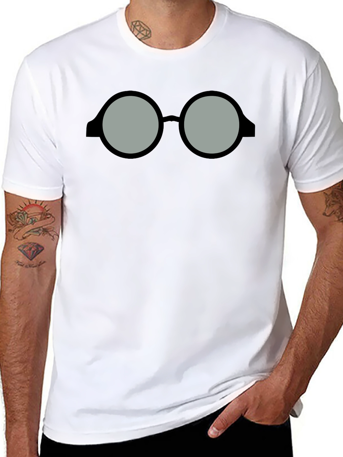 Nerdy Glasses Graphic T-Shirt - Classic Style