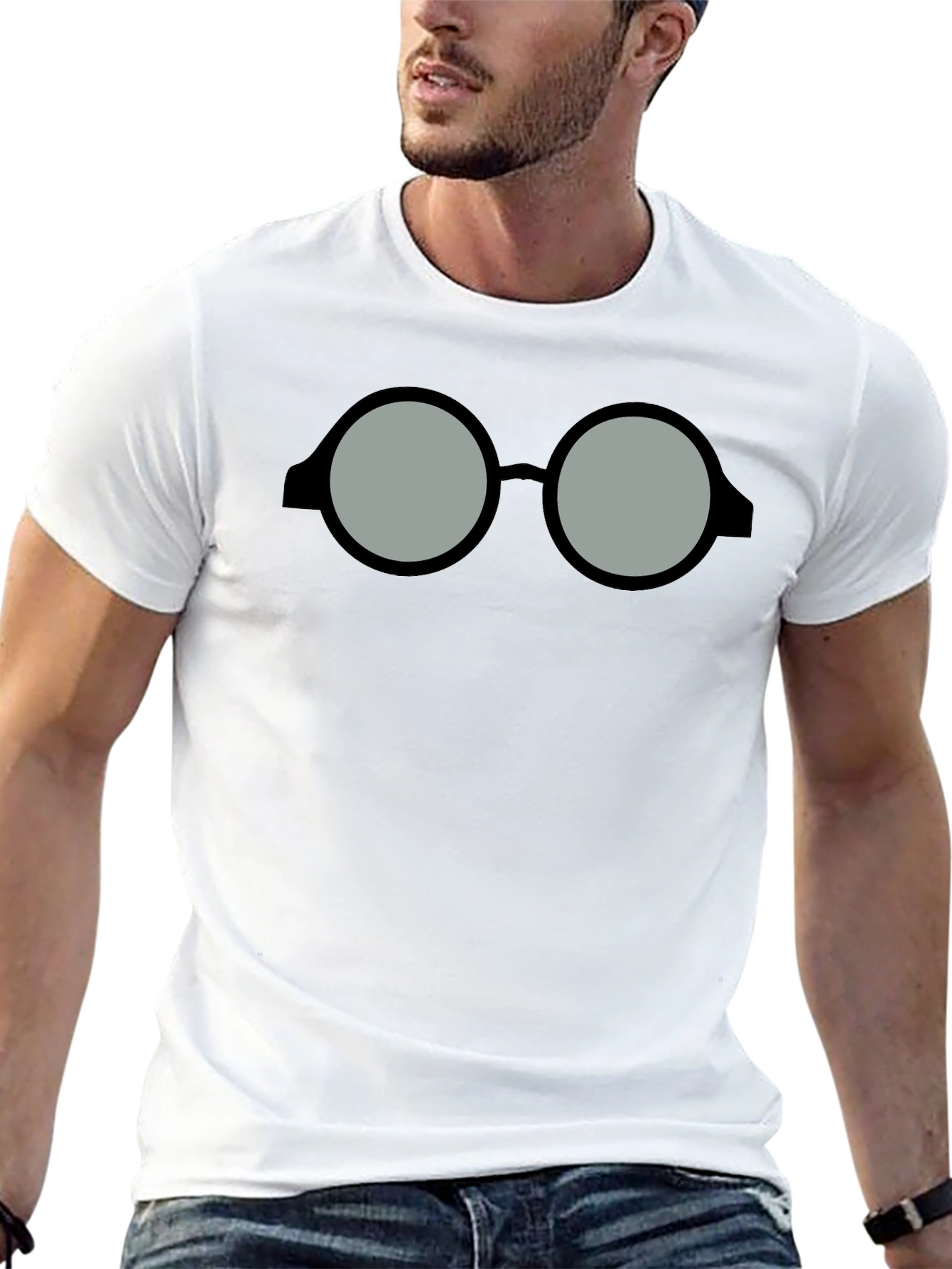 Nerdy Glasses Graphic T-Shirt - Classic Style