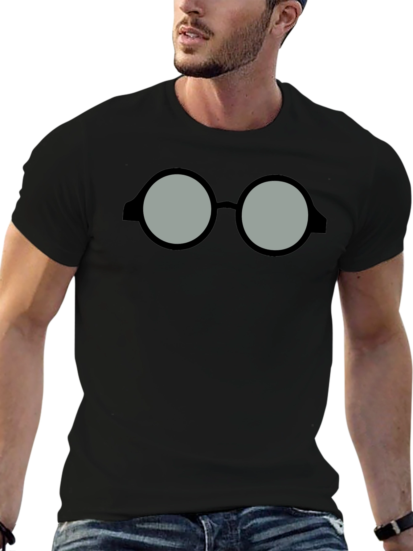 Nerdy Glasses Graphic T-Shirt - Classic Style