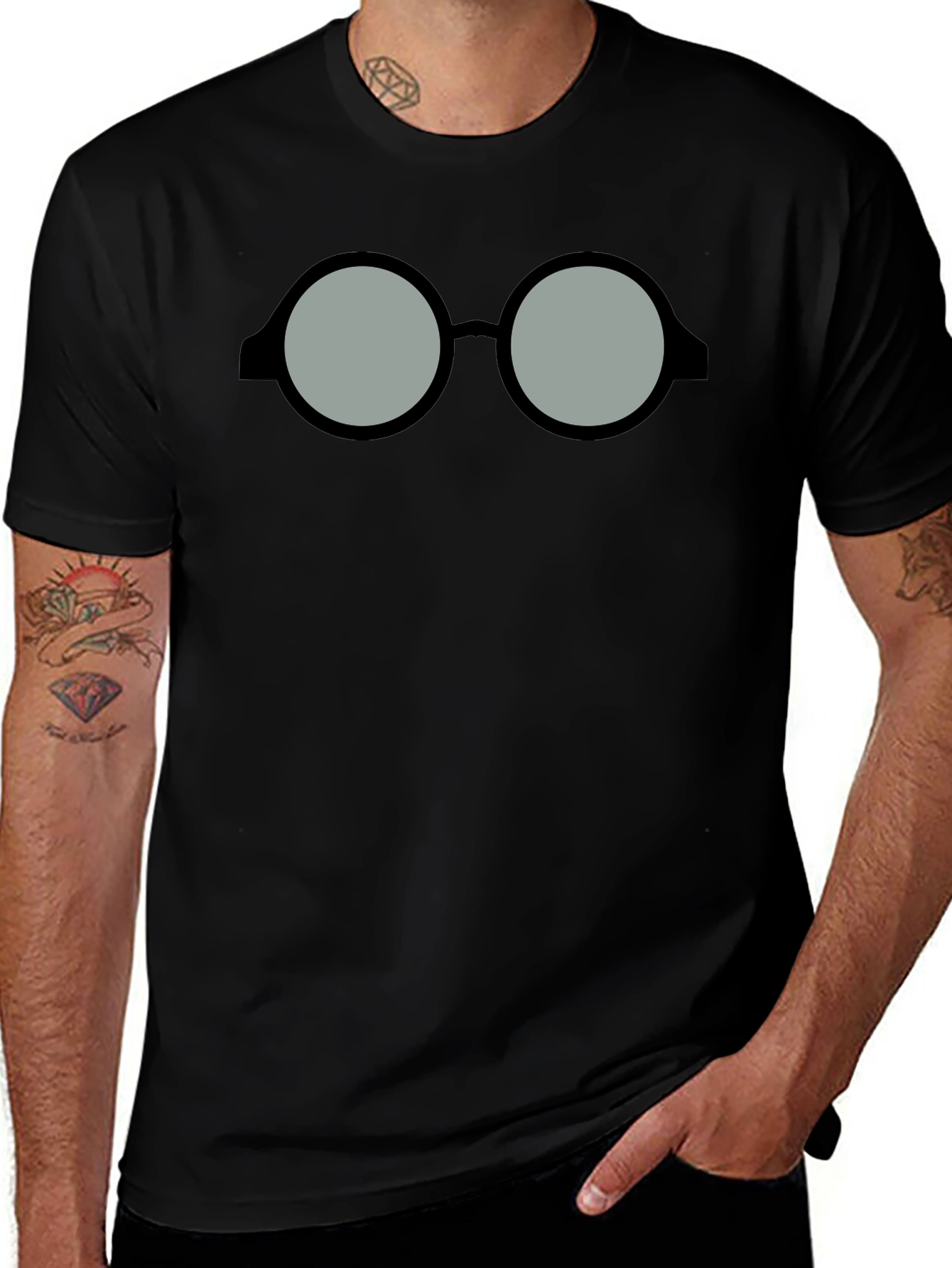 Nerdy Glasses Graphic T-Shirt - Classic Style
