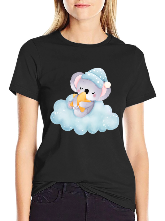 Cute Koala on Cloud Graphic Tee - Cozy & Adorable