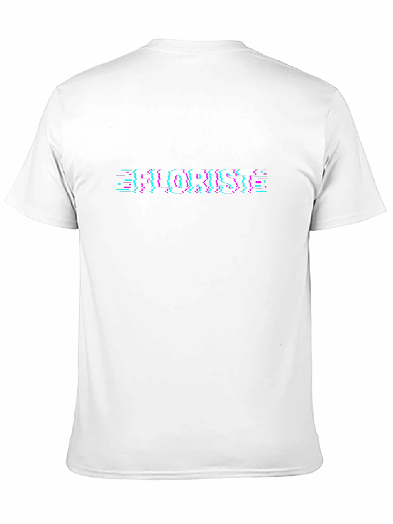 Florist Glitch Style Black T-Shirt