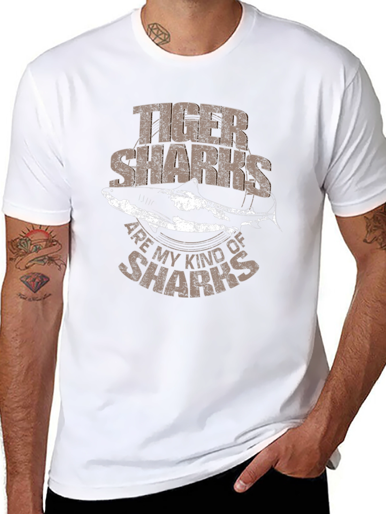 Tiger Sharks Graphic Tee - Mens Black T-Shirt