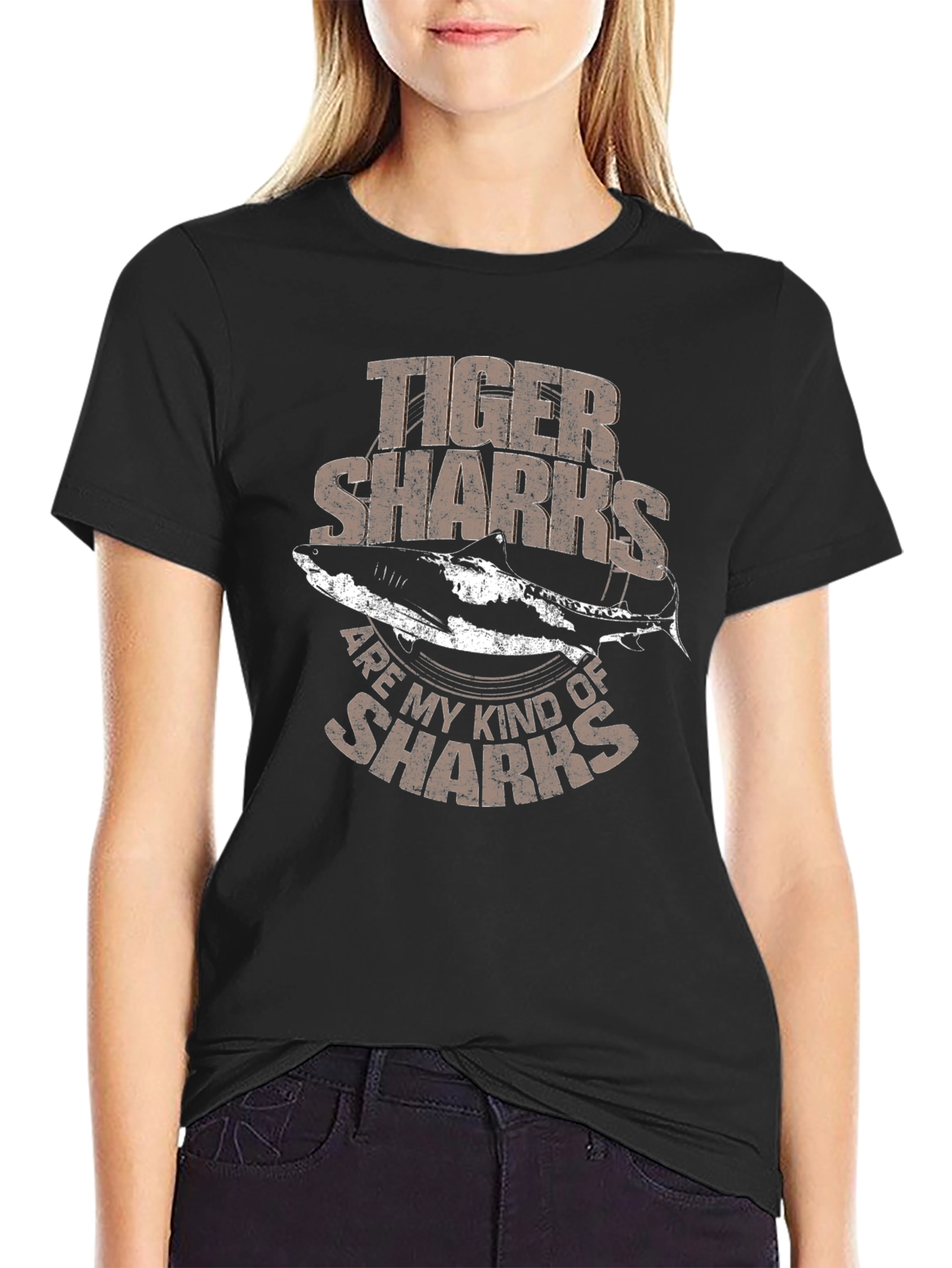 Tiger Sharks Graphic Tee - Mens Black T-Shirt